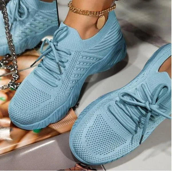 Lace-Up Platform Sneakers