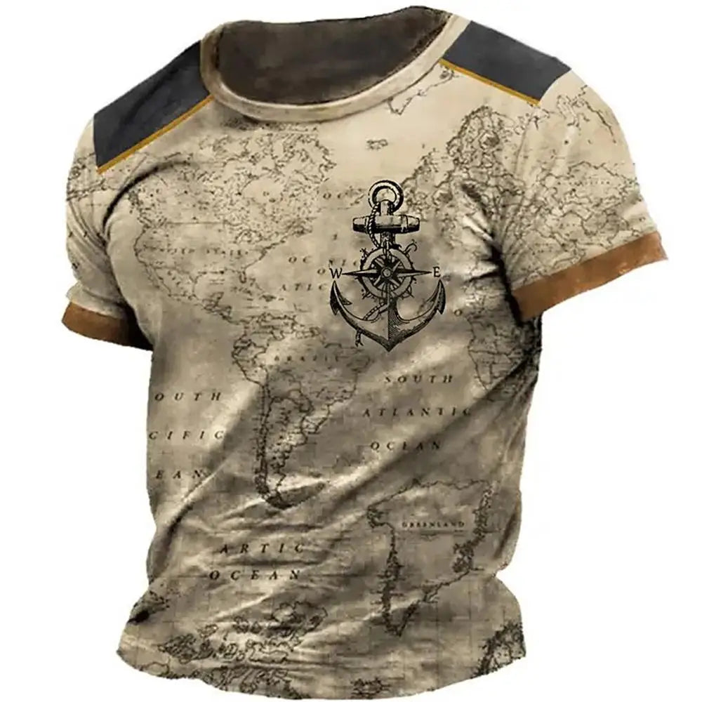 Men's Compass Print T-Shirt