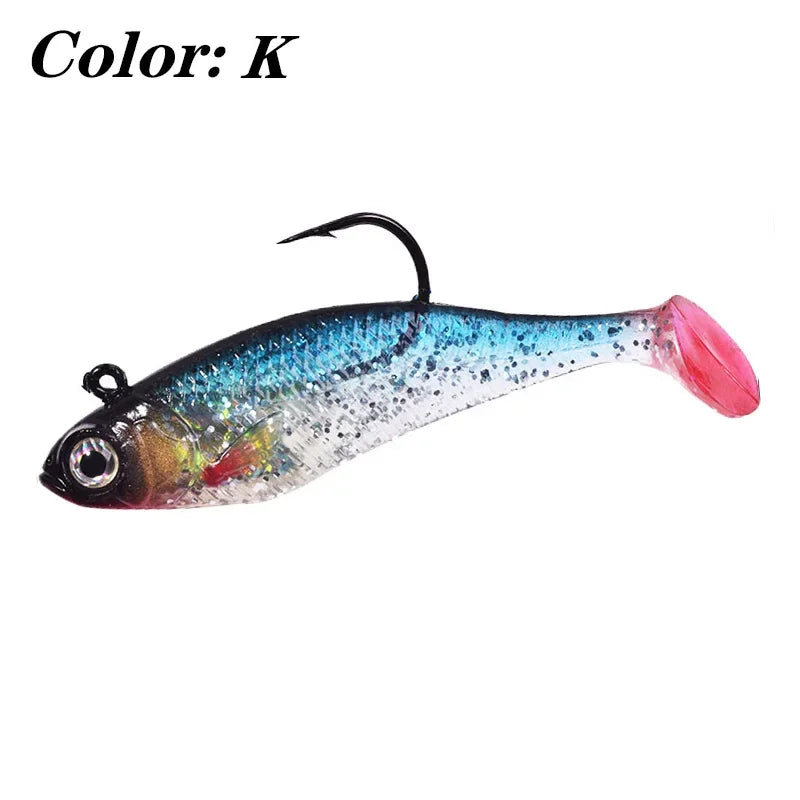 Silicone Jig Head Soft Bait Lure – 75mm, 9.5g