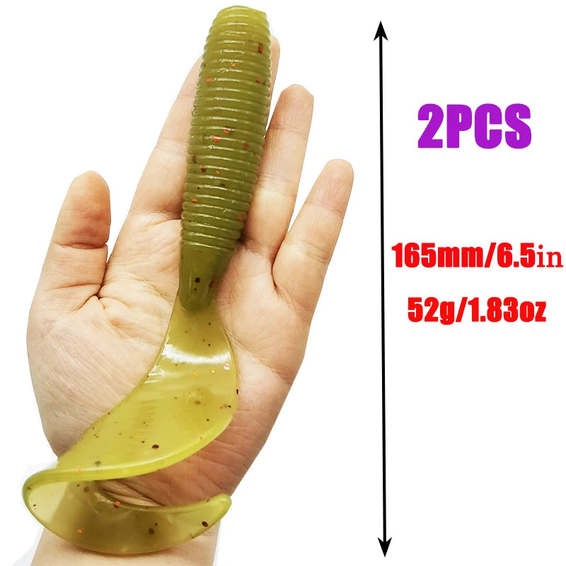 2 Pcs Large Soft Fishing Lures