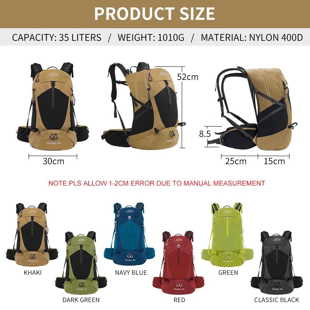 Waterproof 35L Hiking Backpack