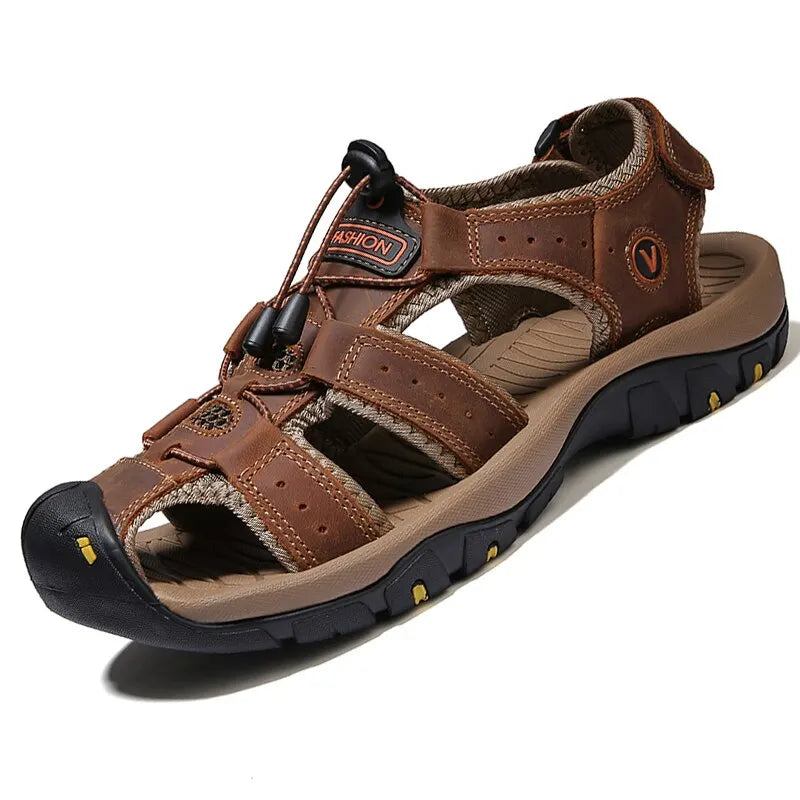 Genuine Leather Men’s Outdoor Sandals