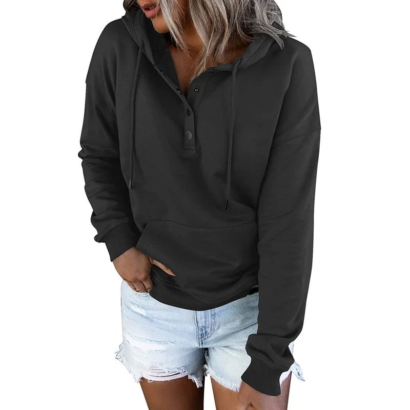 Long-Sleeved Drawstring Hoodie