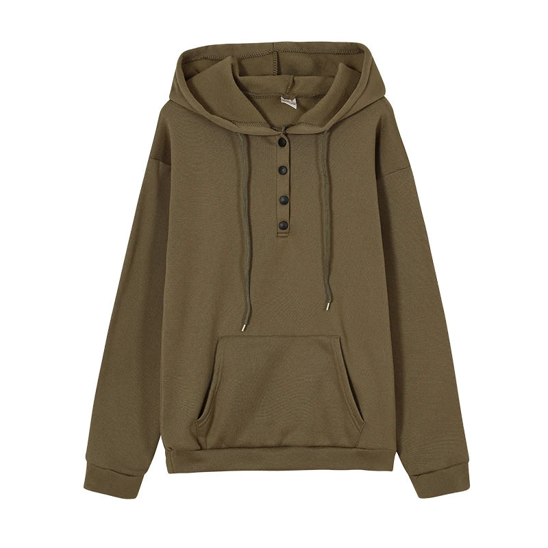 Long-Sleeved Drawstring Hoodie