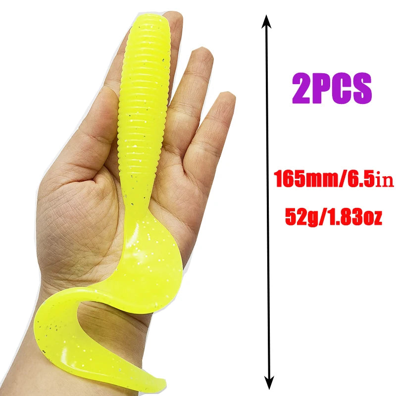 2 Pcs Large Soft Fishing Lures