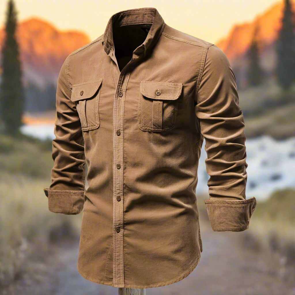 Men's 100% Cotton Corduroy Shirt 