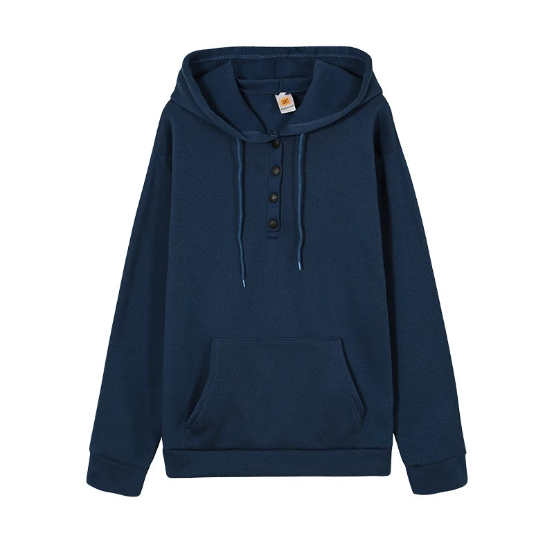 Long-Sleeved Drawstring Hoodie