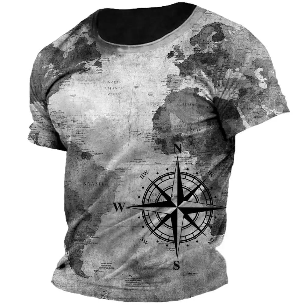 Men's Compass Print T-Shirt