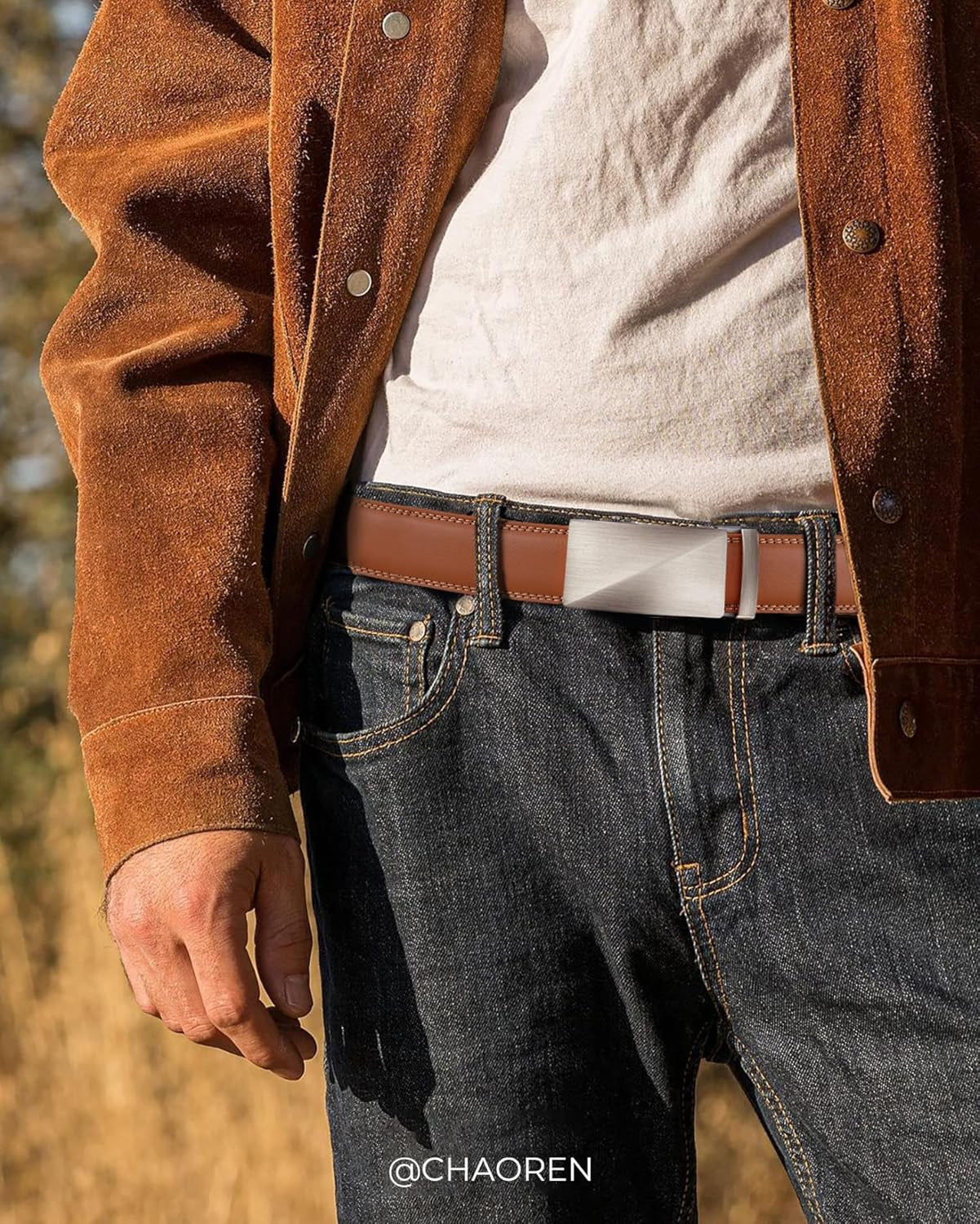 Mens Belt Leather Ratchet Belt - Customizable Fit, Effortless Style (35Mm)