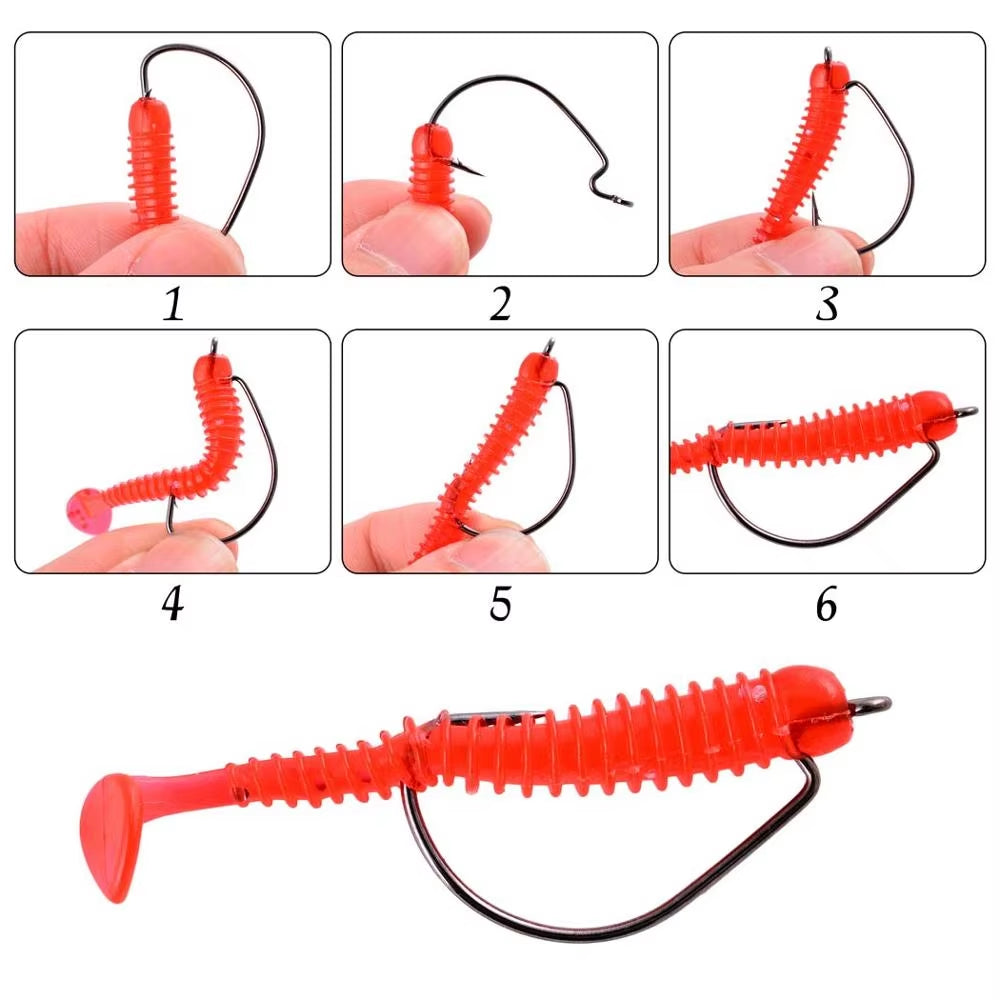 Fishing Hook 50Pcs / Box 2# 1# 1/0# 2/0# 3/0# Crank Hook for Soft Worm Bait Crankbait Fishing Hooks Pesca Tackle Accessories